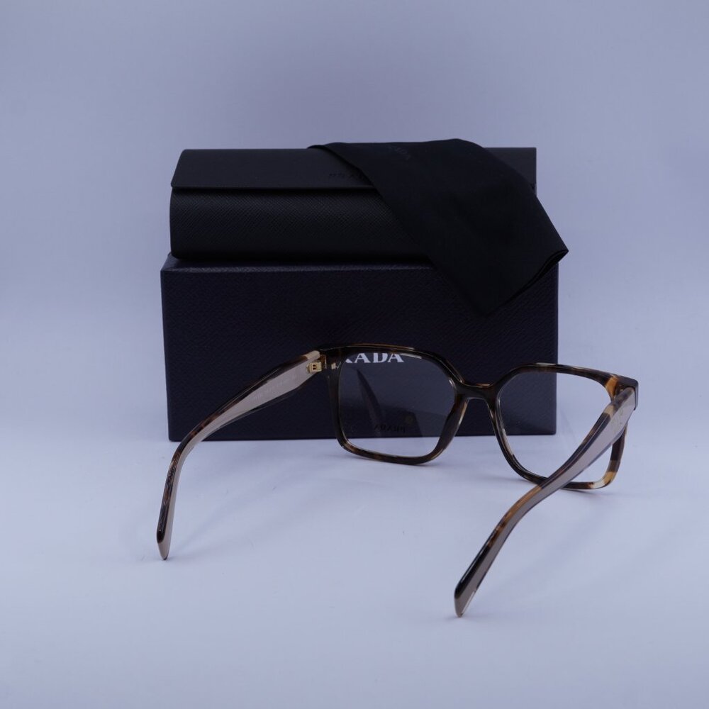 Prada PRB03V 07R1O1 Square Eyeglasses - Havana Caramel 54mm - Picture 9 of 9